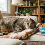 cat resting after neutering at risk of weight gain